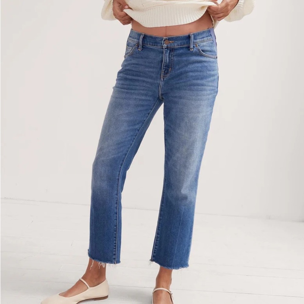 Hatch Cropped Jeans Maternity Size 29  STRONG LIKE A MAMA  Pregnancy Denim